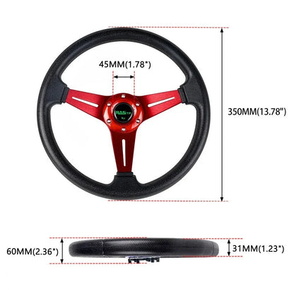 Red Steering Wheel + 141H Hub Adapter + Quick Release for Nissan 350Z 370Z G35 G37 (2003–2020)