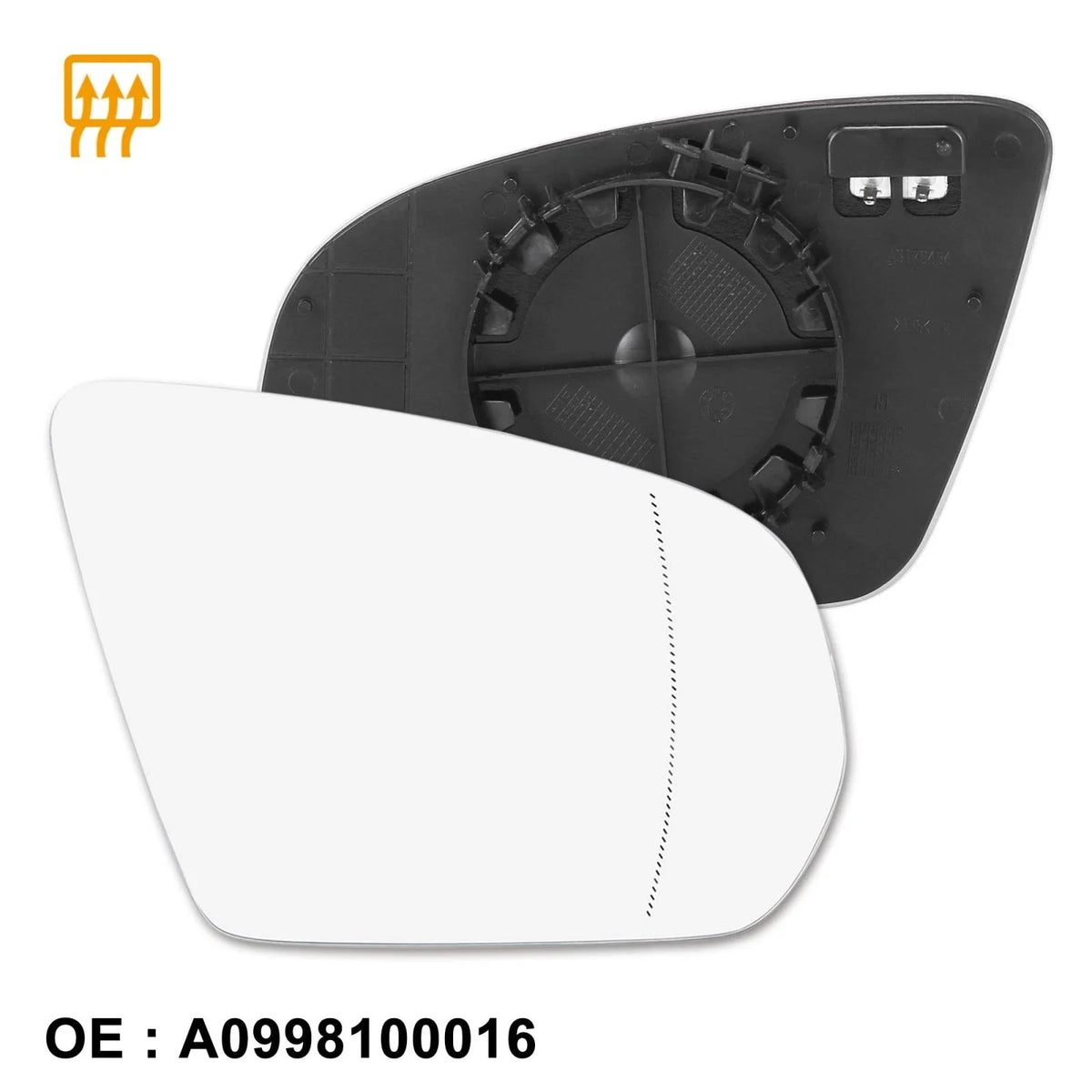 Heated Right Rearview Mirror Glass for Mercedes-Benz C-Class (A0998100016)