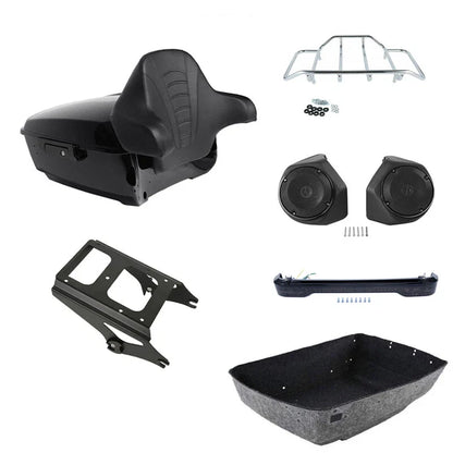 Backrest Mount Rack Speakers for Harley Touring (2009–2013)