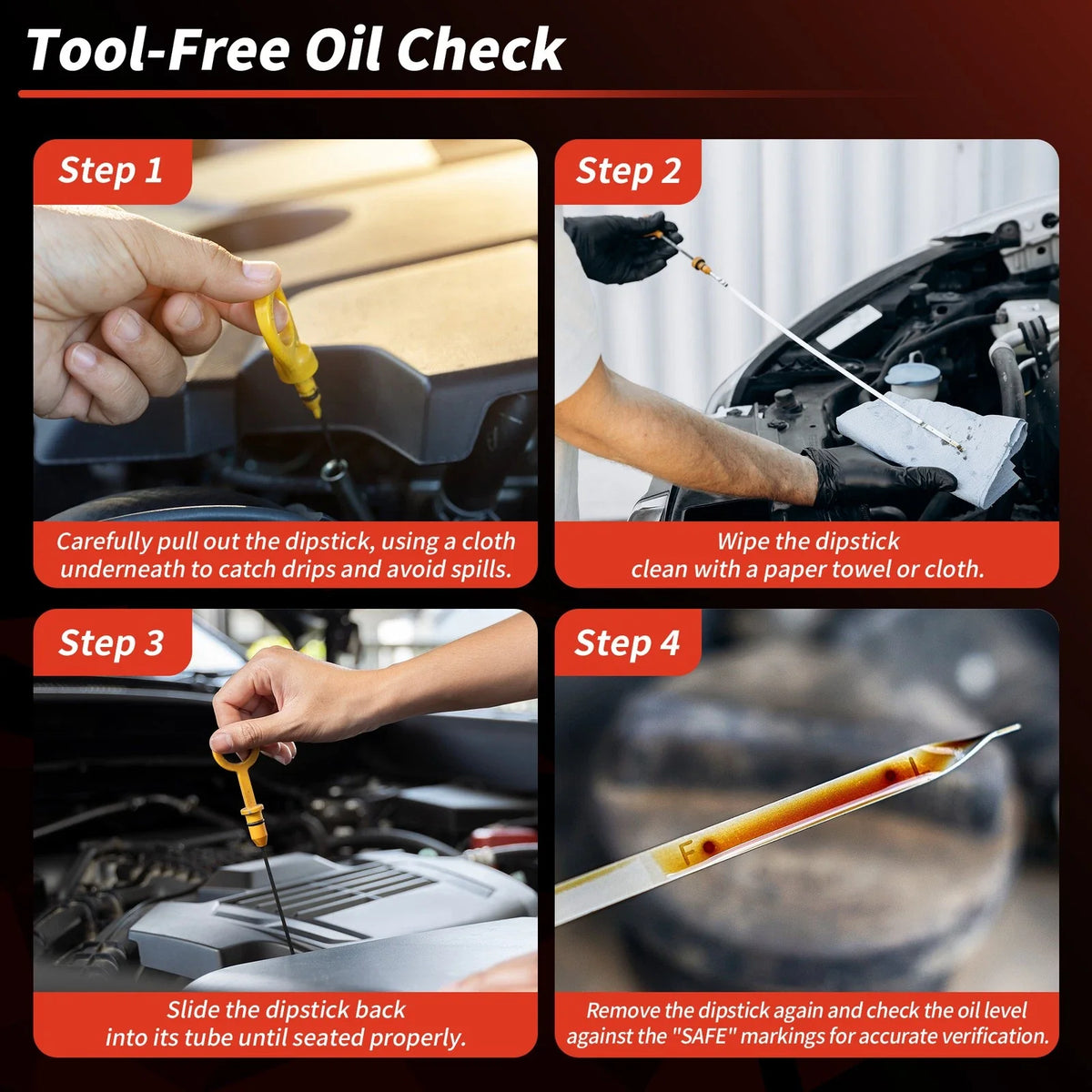 Oil Dipstick No. 917373 for Ford F-150 (2004–2008) Yellow