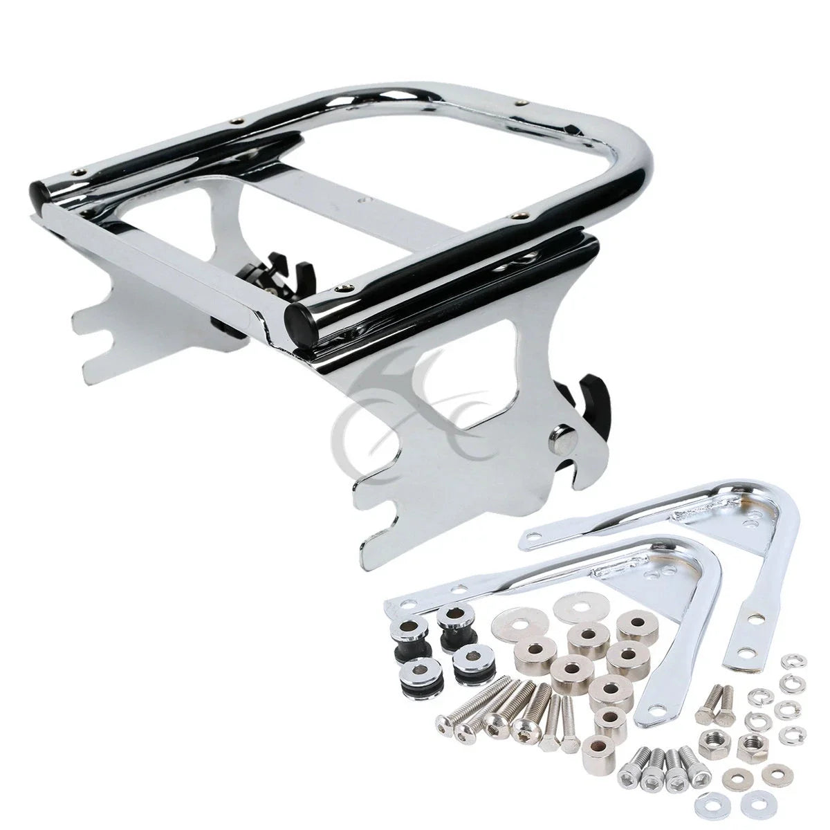 2-Up Pack Luggage Mount Rack with Docking Hardware for Harley Touring (1997–2008)