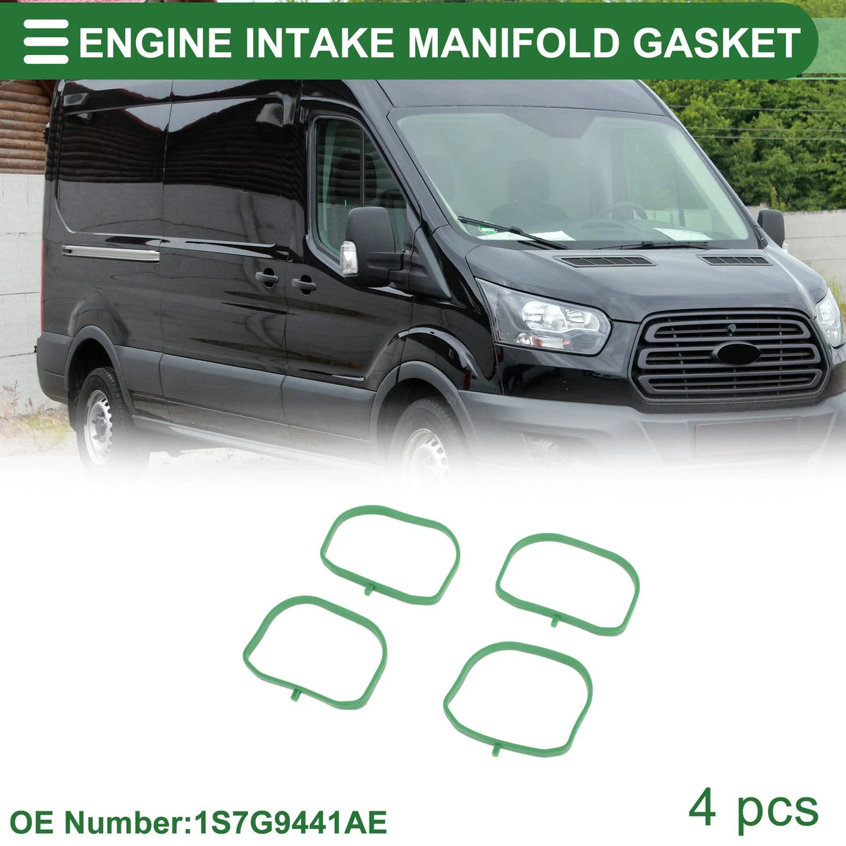 Set of 4 Engine Intake Manifold Gaskets for Ford Transit (2006–2014) No. 1S7G9441AE