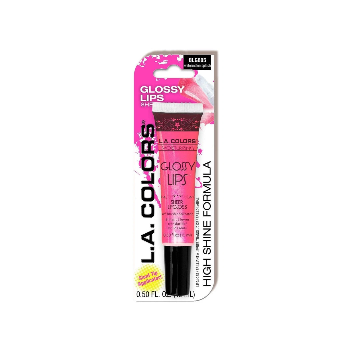 Glossy Lips Sheer for L.A. Colors (Pack of 1) - Watermelon Splash