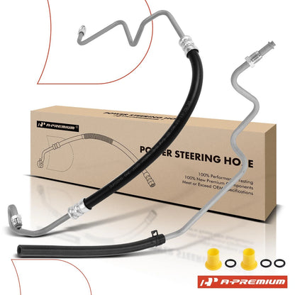 2X Power Steering Pressure & Return Line Hose for Chrysler Dodge FWD (4470972, 4470264, 4470971, 4743143, 3401448)