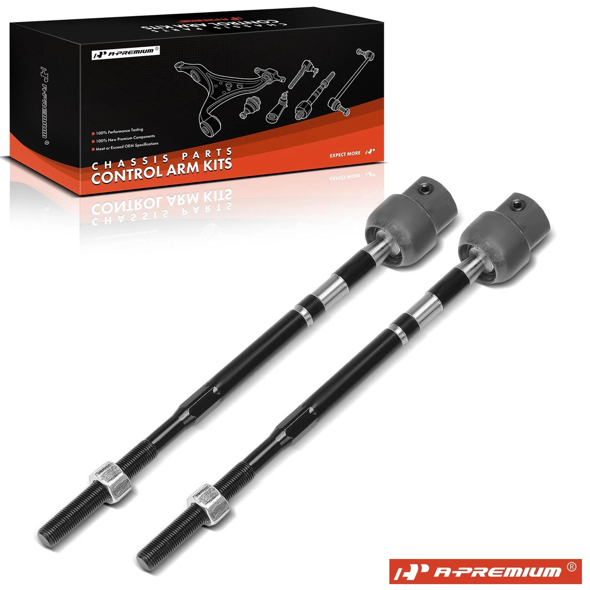2X Front Inner Side Tie Rod End for Ford Tempo Mercury Topaz (1990–1994) F03Z3280A, MEV264