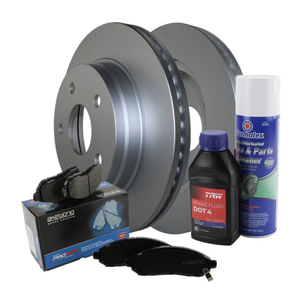 Front Brake Kit with 336mm Disc Rotors & Akebono Pads for Dodge Durango Ram