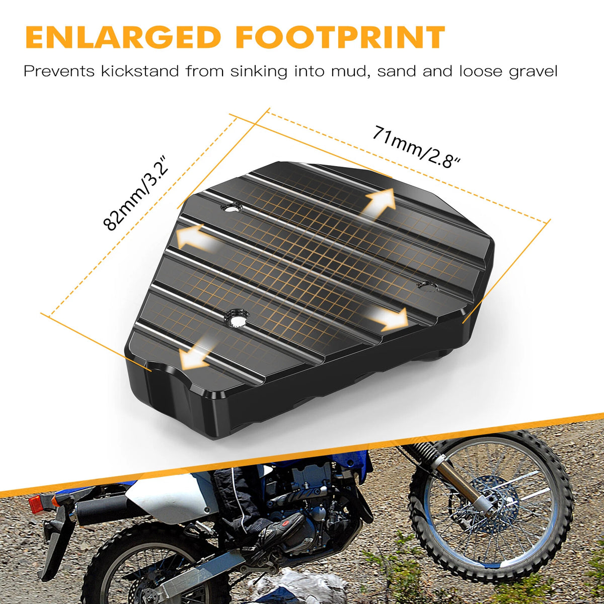 CNC Side Stand Kickstand Extension Pad for Suzuki DRZ400S DRZ400SM (2000–2024)
