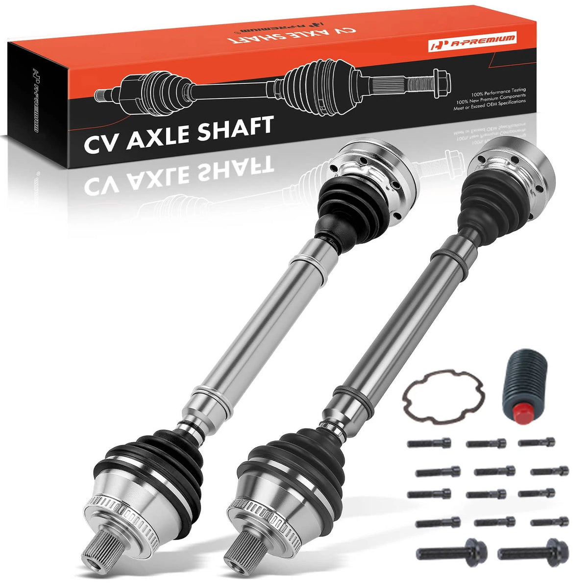 A-Premium Pair Front CV Axle Assembly for Audi A4 S4 (2000–2002) 1700-204014, 1700-204015