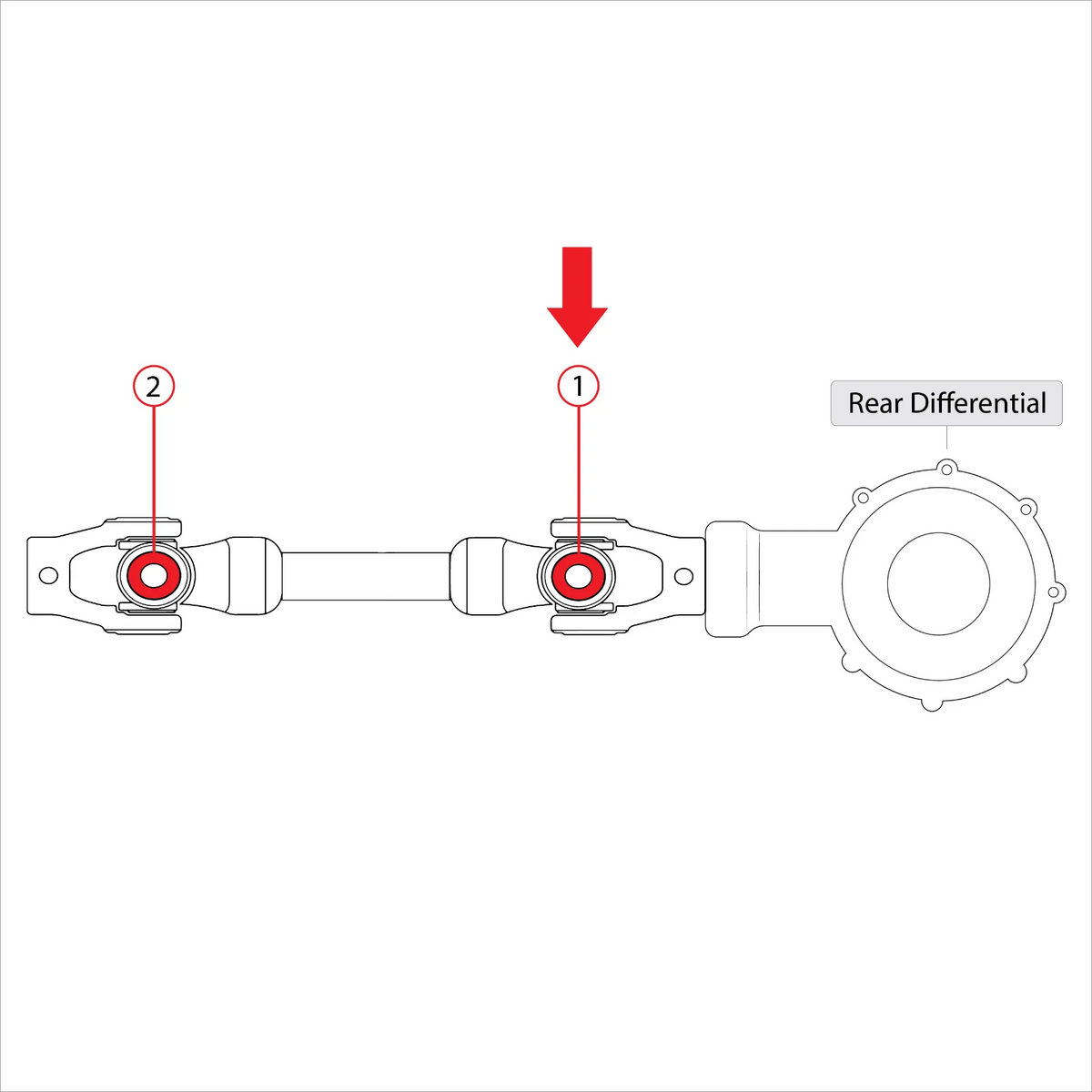 U-Joint Kit for Yamaha 250 Timberwolf 4x4 (1994–2000) SH8009UJ103UD, 1402164, 1402463