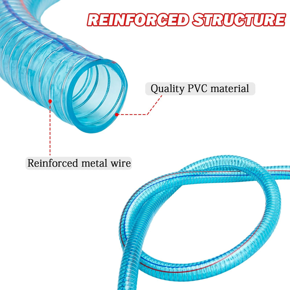 1 Inch Fuel Hose for Transfer Applications (Transparent)