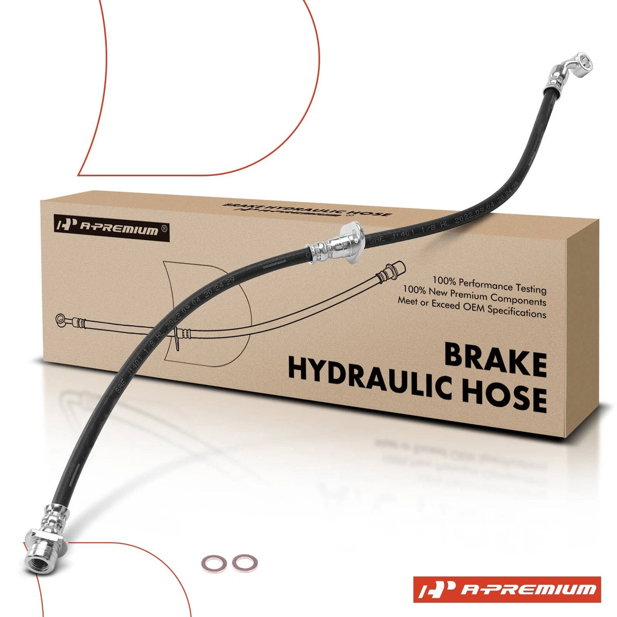 Front Right Brake Hydraulic Hose for Honda Element (2003–2011) 01464SCVA00, 2204318