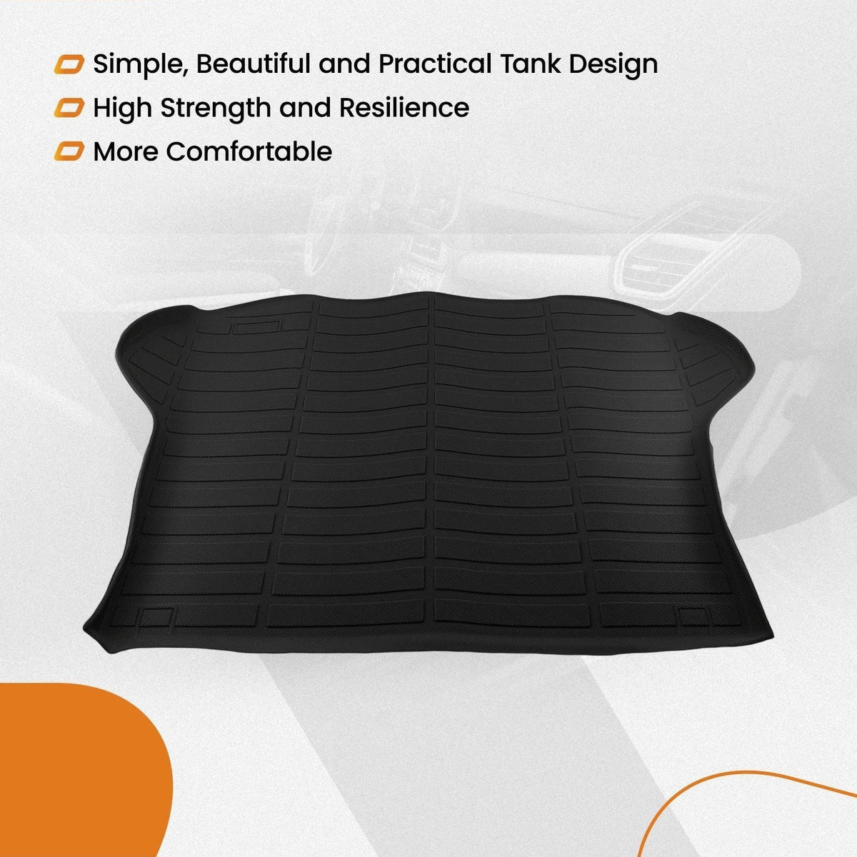 All-Weather TPE Cargo Liner for Nissan Murano (2015–2023) Black Trunk Mat