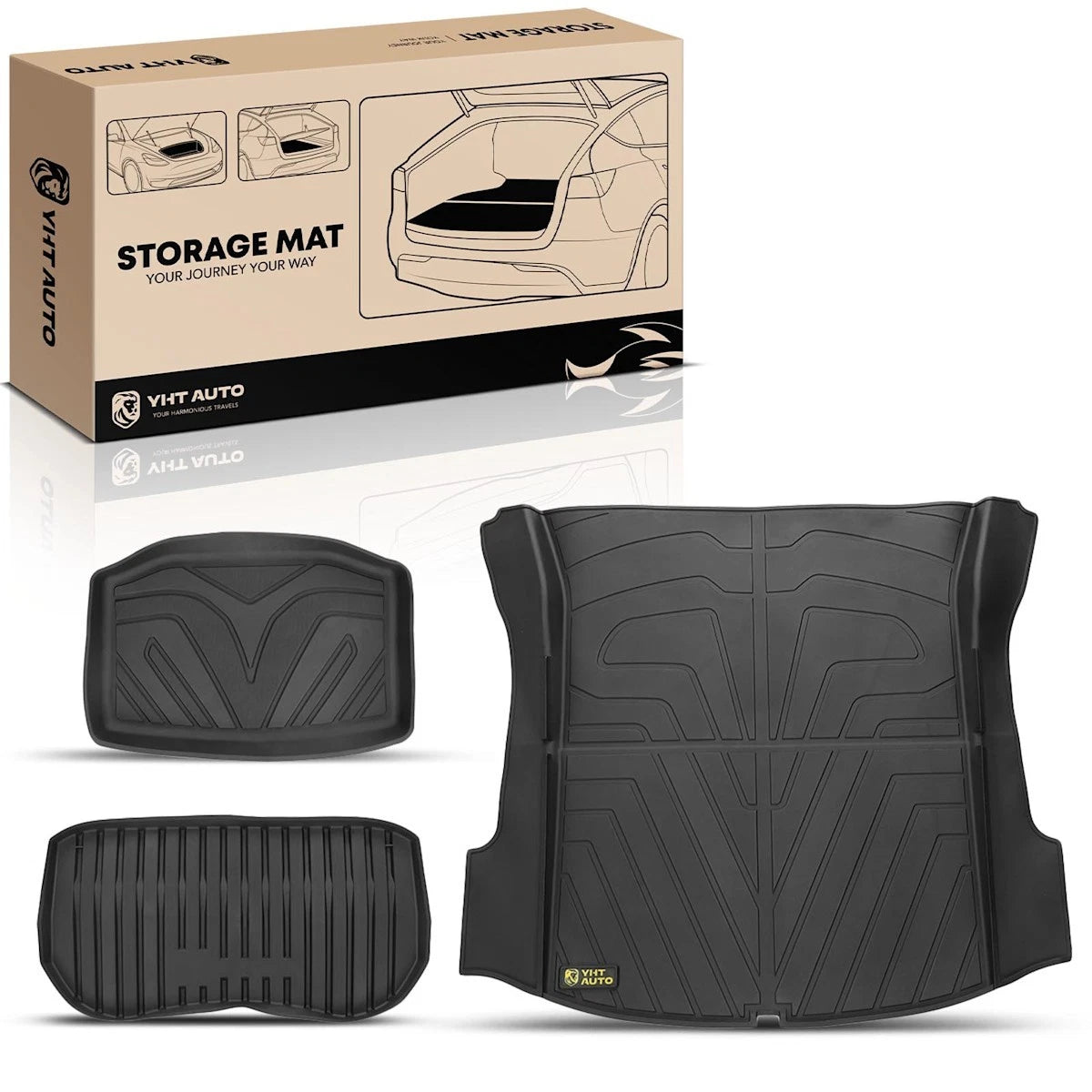 Set of 3 Cargo Mats for Tesla Sedan (2021–2023) 18090764