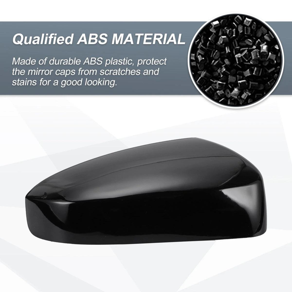 Set of 2 Rearview Mirror Cover Caps Gloss Black for Nissan Sentra (2007–2012)