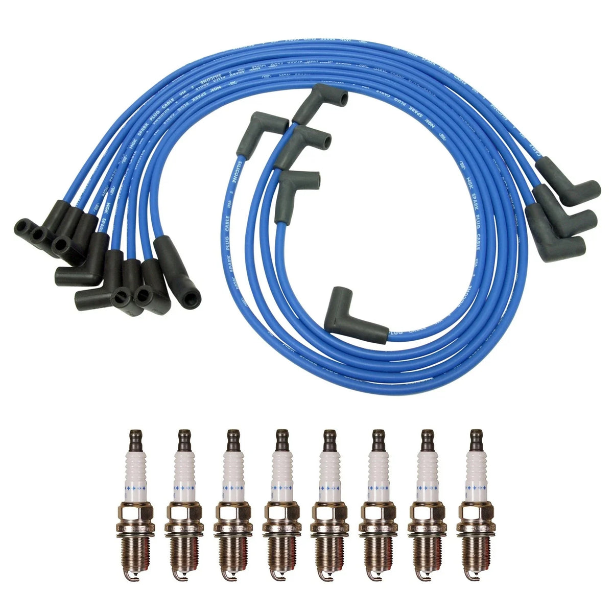 Set of 8 NGK 8mm Wire Set & Denso Platinum Spark Plugs for Camaro Corvette (1997–2002)