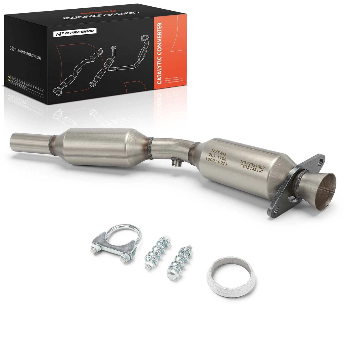 A-Premium Rear Catalytic Converter for Toyota Corolla Matrix Pontiac Vibe (2003–2013) 53451, 53717