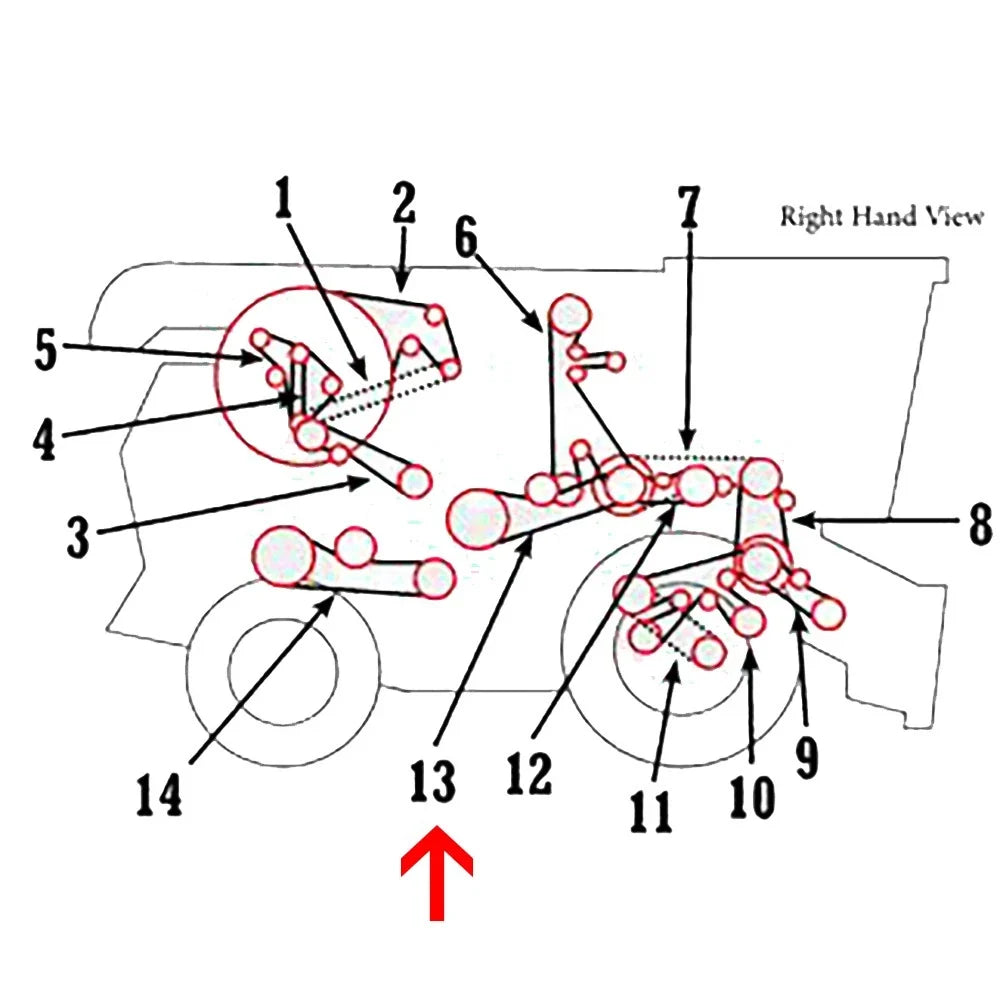 Tailings Rethresher Drive Belt for John Deere S670 (2012–2023)