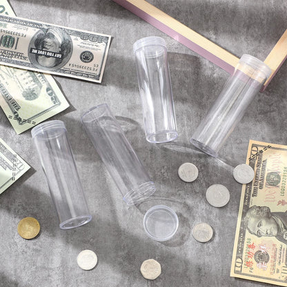 30 Pieces Coin Storage Tube for Penny (Transparent)