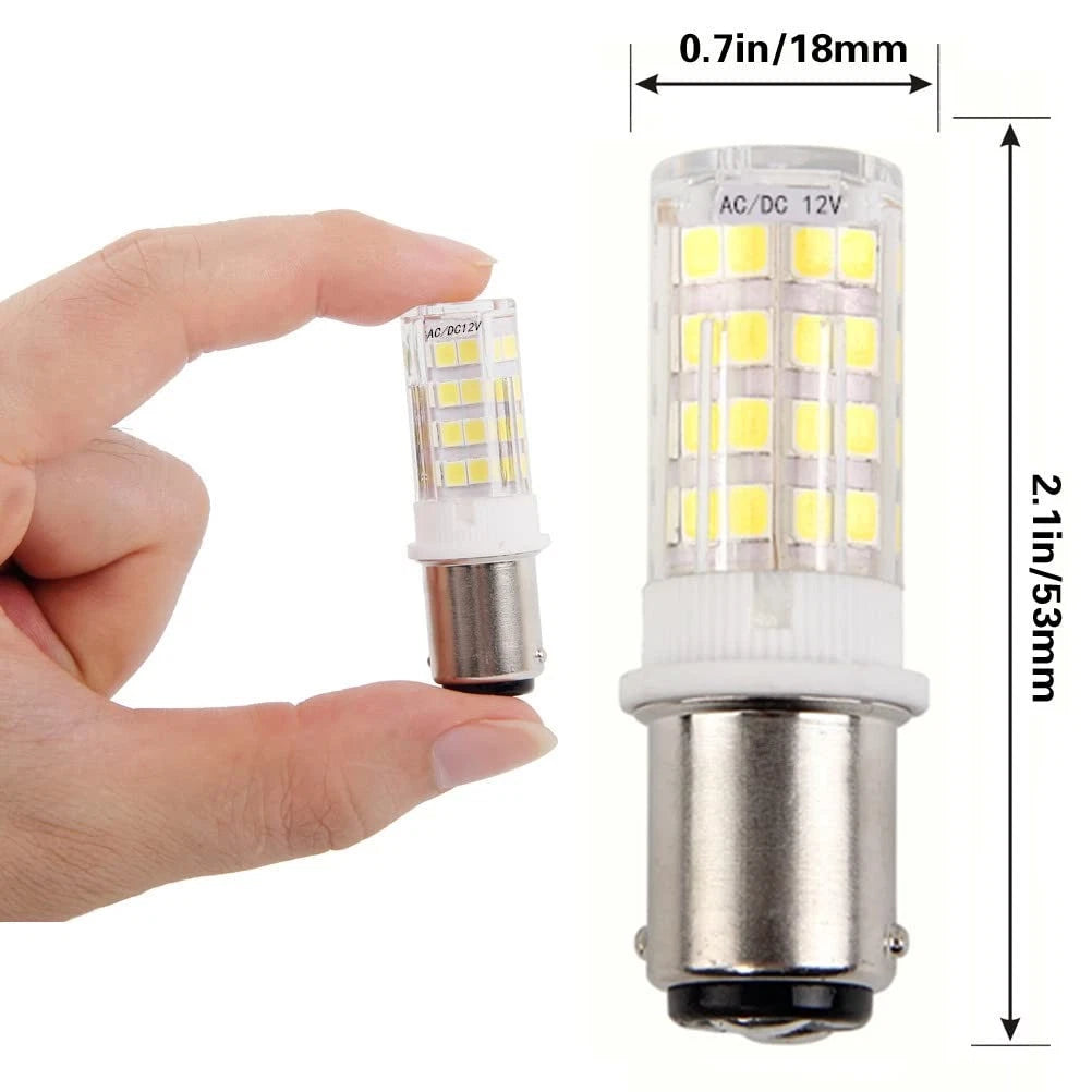 2X HRYSPN 5W Ba15d LED Light Bulb 12V 24V for Automotive (Pack of 1)