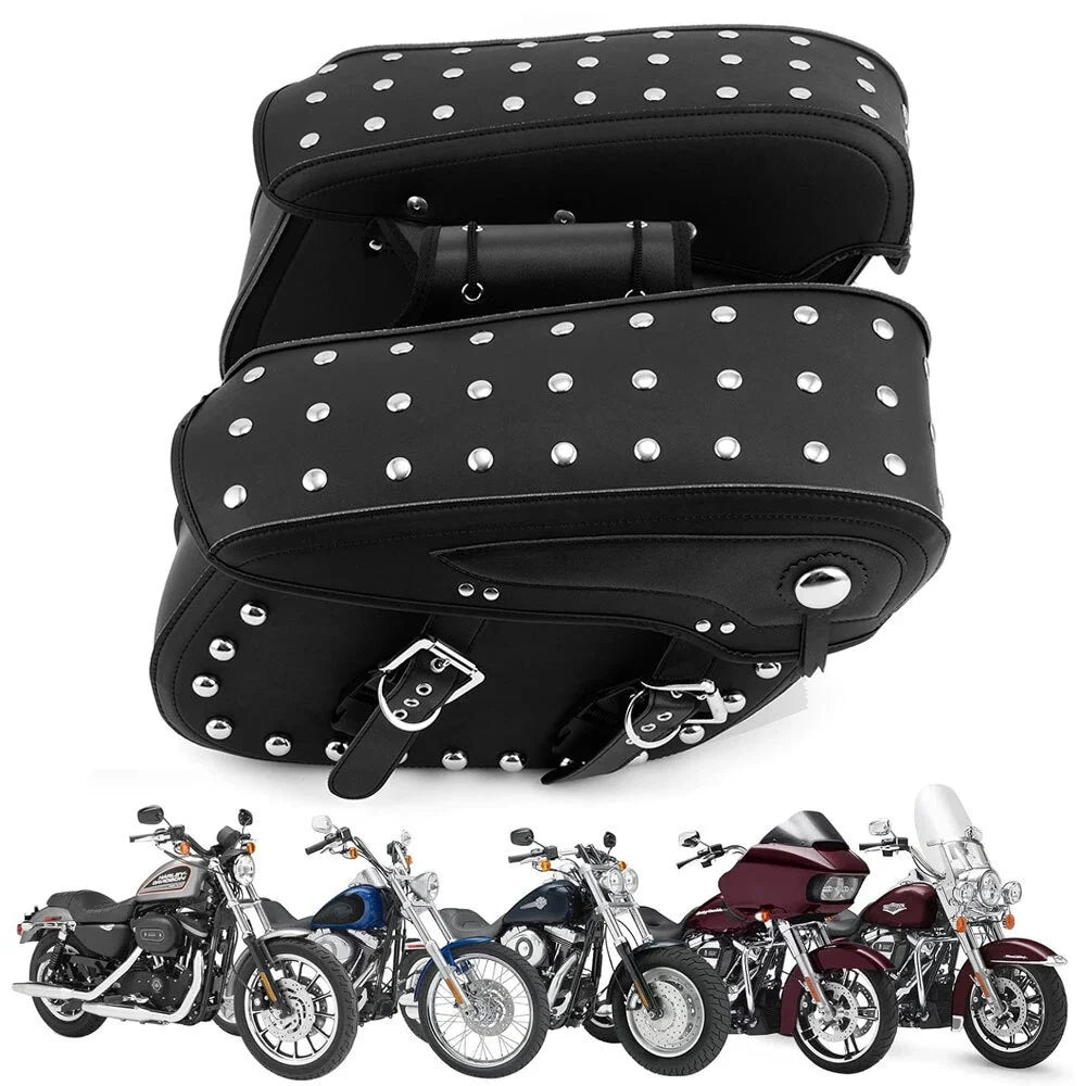 2X Side Saddle Bags for Harley Fatboy Heritage Softail Classic