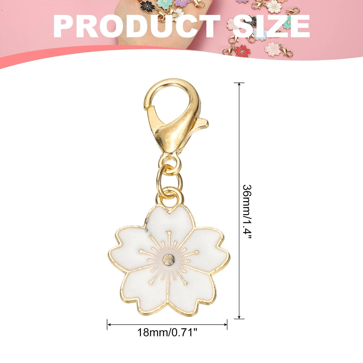 50 Pack Crochet Stitch Markers for Flower Cherry Blossom