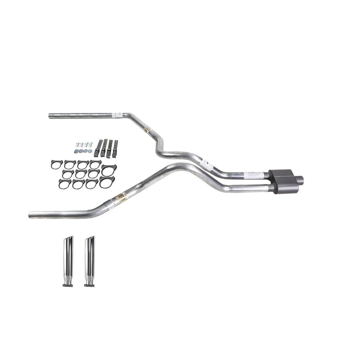 Dual Exhaust Pipe 2.5" with 1 Chamber Muffler for Silverado (1999–2006)