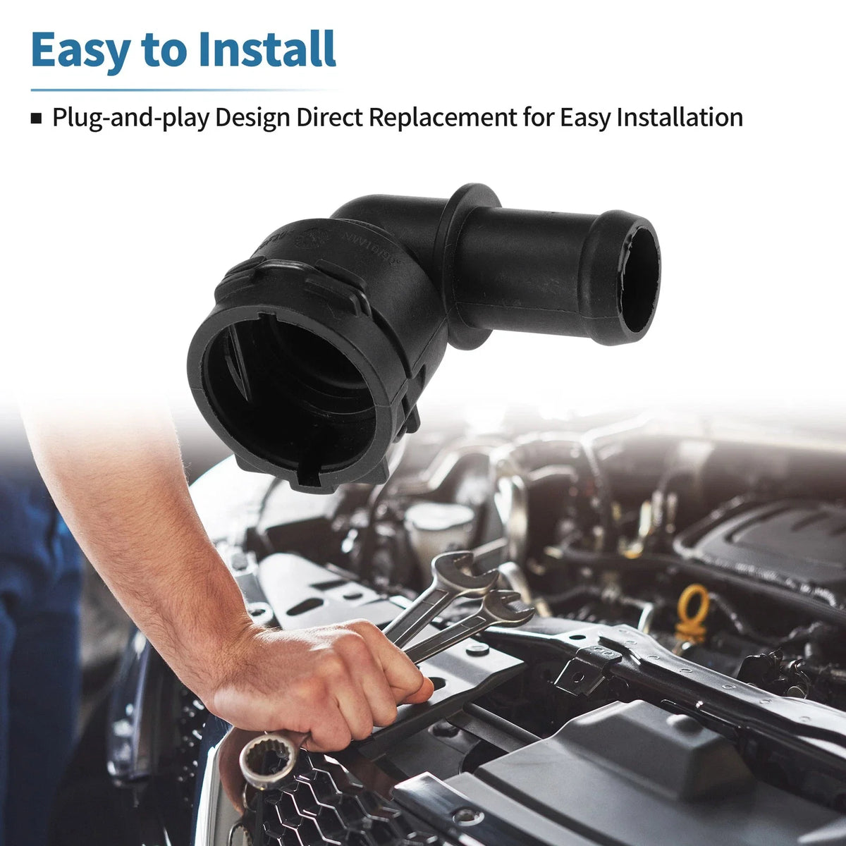 Engine Coolant Hose Connector for Volkswagen Tiguan (2007–2018) 1K0122291J