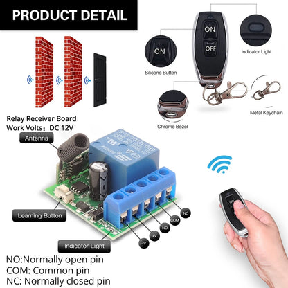 2X Universal Wireless Remote Control for (433MHz)