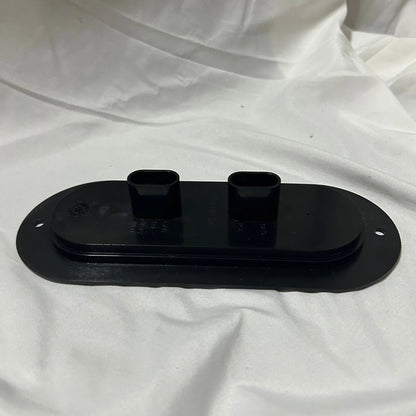 6" Oval Red Lens Stop/Turn Flange with Amp Connectors for Tecniq (T70-RWFA-1)