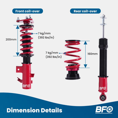 Coilovers Struts Adjustable Suspension for Honda Civic (2012–2015) CB2SKE