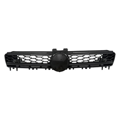 Carbon Fiber Print Front Honeycomb Bumper Grille for VW Golf MK7 GTI (2017–2019) FZ-GR-GOLF717V1-BKR