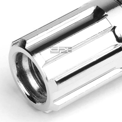 Set of 16 Open-End Aluminum Lug Nuts + Key + Adapter M12x1.5 25mm OD/45mm Tall