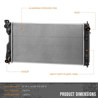 Aluminum Radiator DPI-13748 for Subaru Impreza Crosstrek Hybrid (2017–2023)