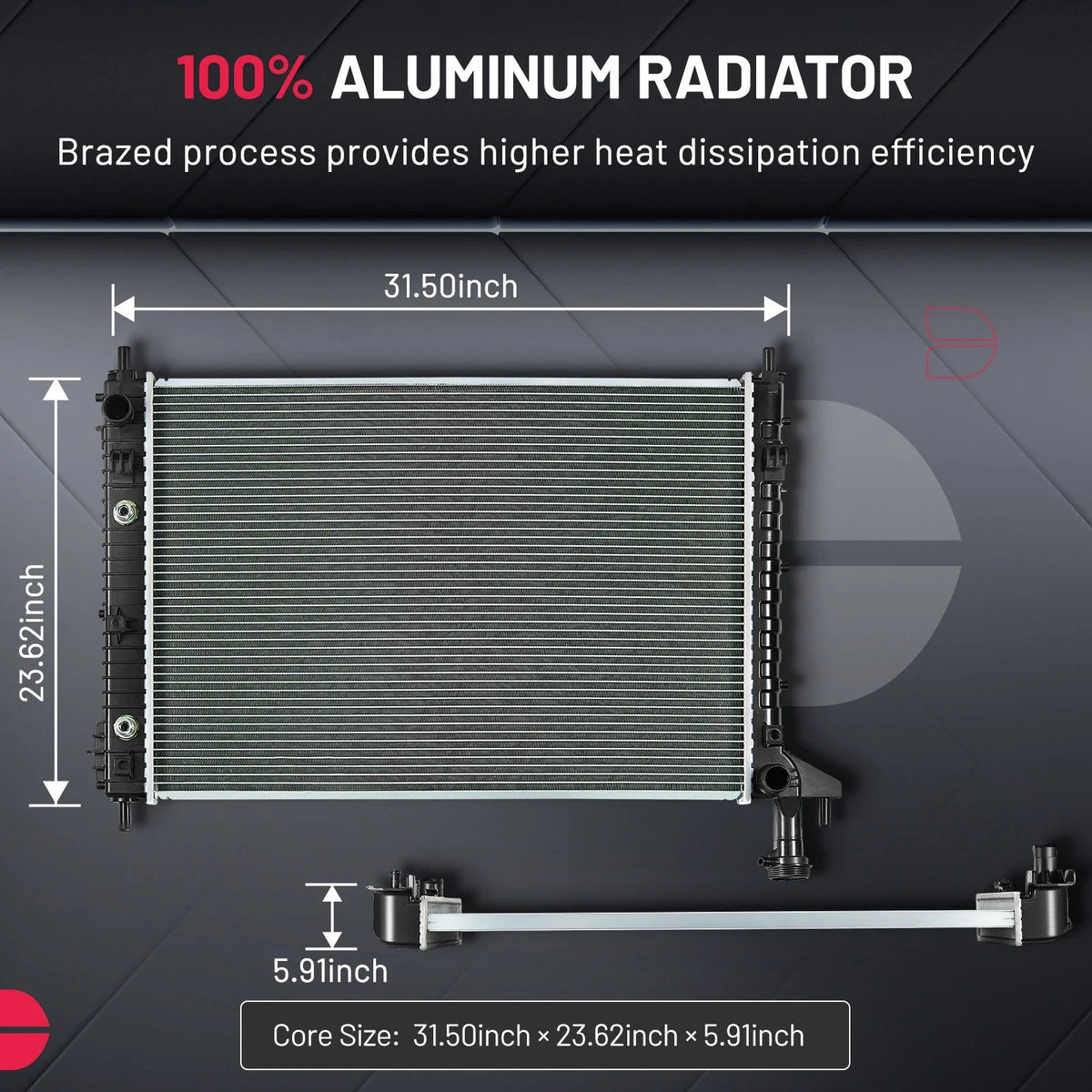Radiator for Buick Enclave (2008–2017), Chevy Traverse (2009–2017), GMC Acadia (2017)