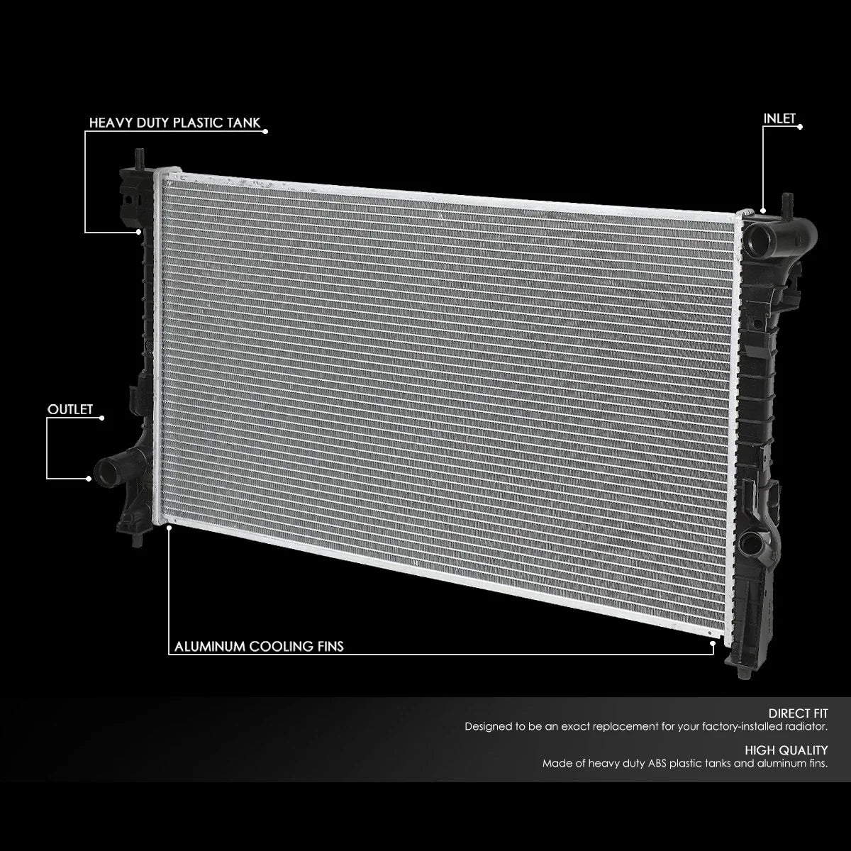Aluminum Replacement Radiator DPI-2936 for Ford Edge/Lincoln MKX (2007–2015)