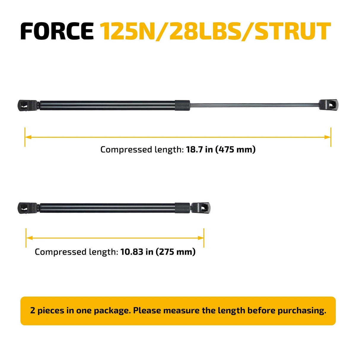 Gas Shock Lift Support for Pickup Topper Door Cap (C16-21220)