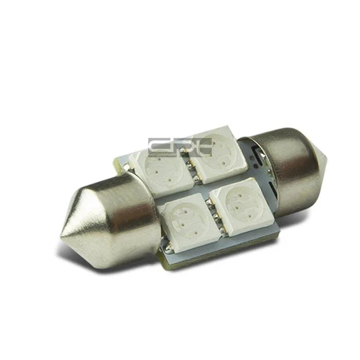 Set of 4 SMD 31MM Amber 5050 LED Dome/Map Light Bulbs for Auto Interior