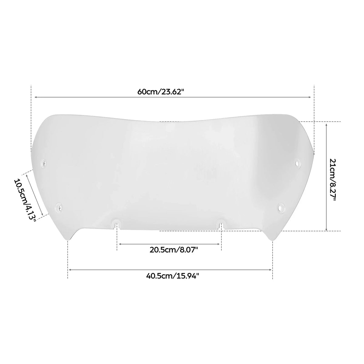 8.27" Clear Windshield Windscreen & Mount for Harley Touring CVO Road Glide (2023–2025)