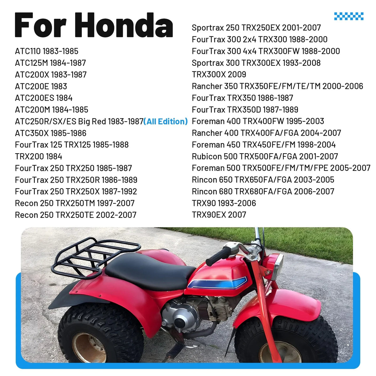 Handle Bar End Guard w/ Screw for Honda FourTrax Sportrax 250 300 (1985–2006)
