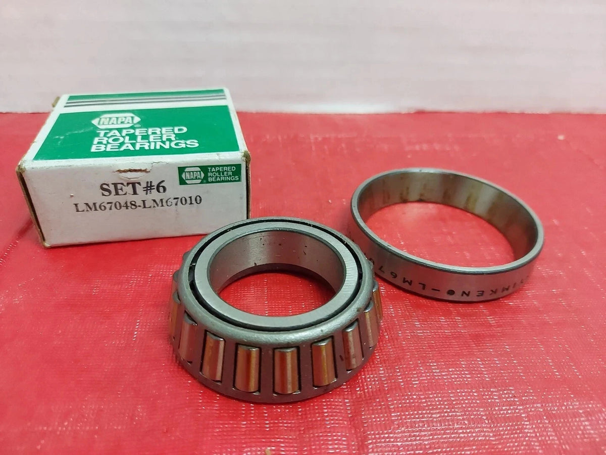 Set of 6 Tapered Roller Bearings for Napa Timken