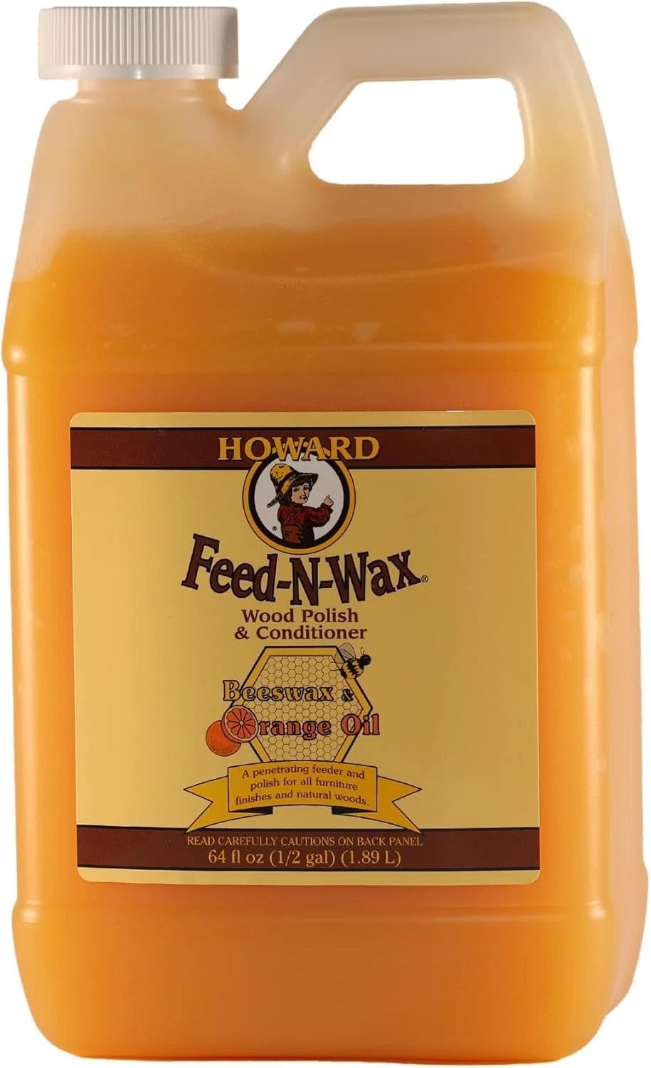 Howard Feed-N-Wax Wood Polish for Various Applications (64 Fl Oz)