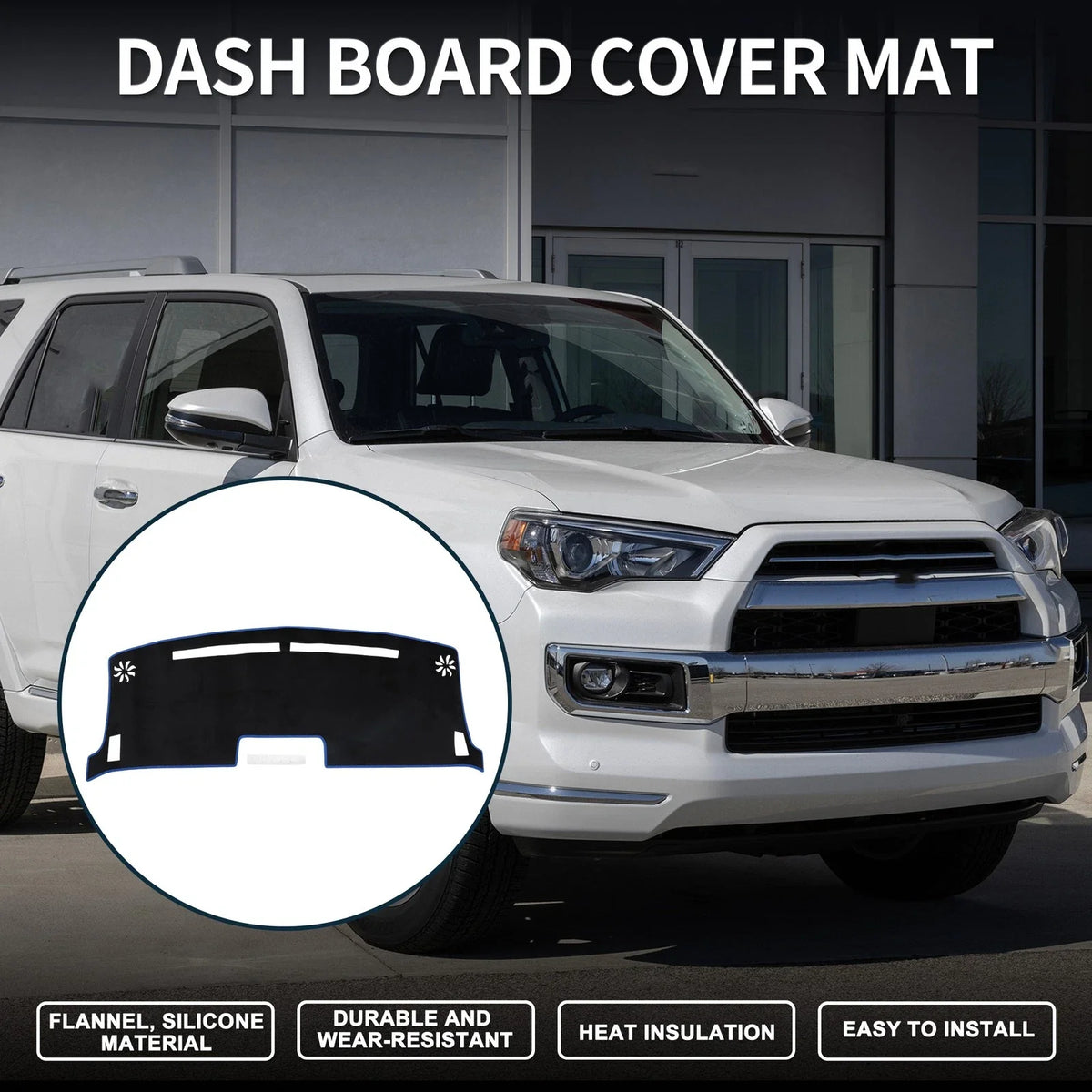 Dashboard Cover Mat for Nissan Moco MG33S (2012–2018) Black Blue Set of 1
