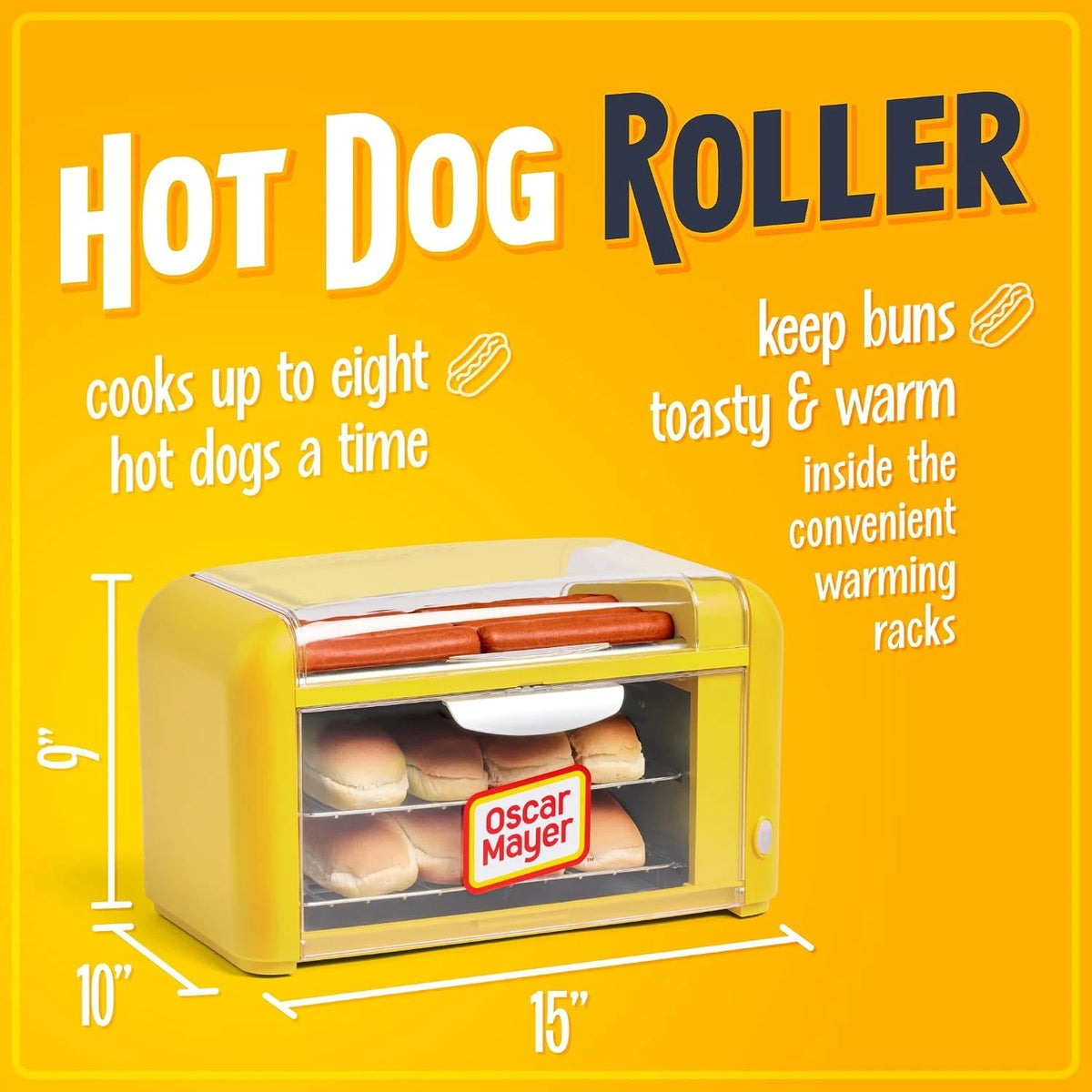Extra Large Hot Dog Roller & Bun Toaster Oven for Oscar Mayer