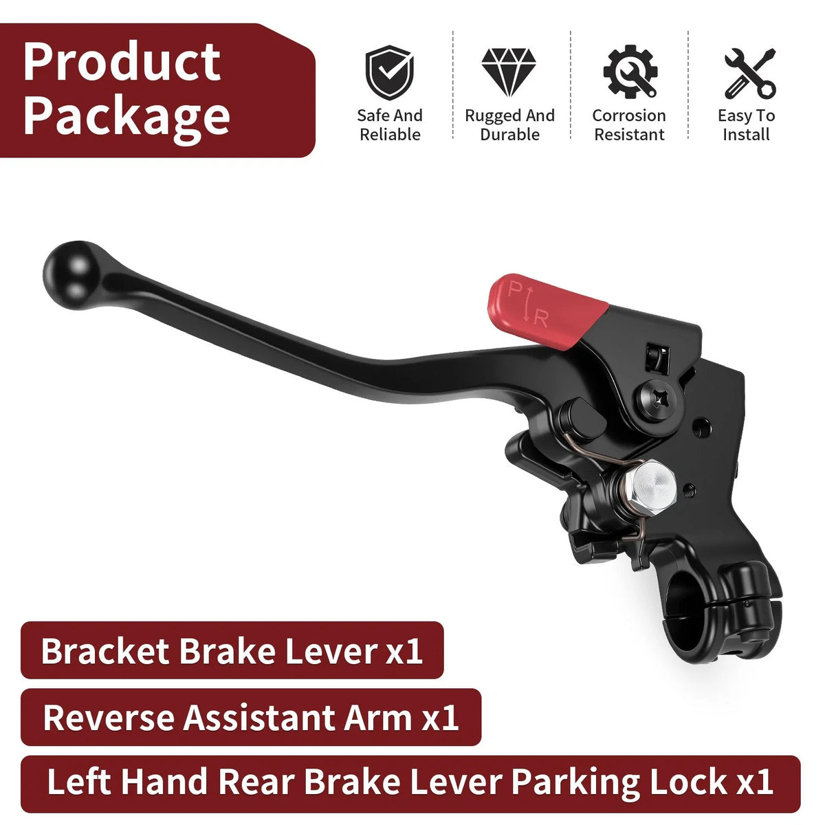 Left Hand Rear Brake Lever Assembly for Honda Recon 250 ES TRX250TE (2016–2024)