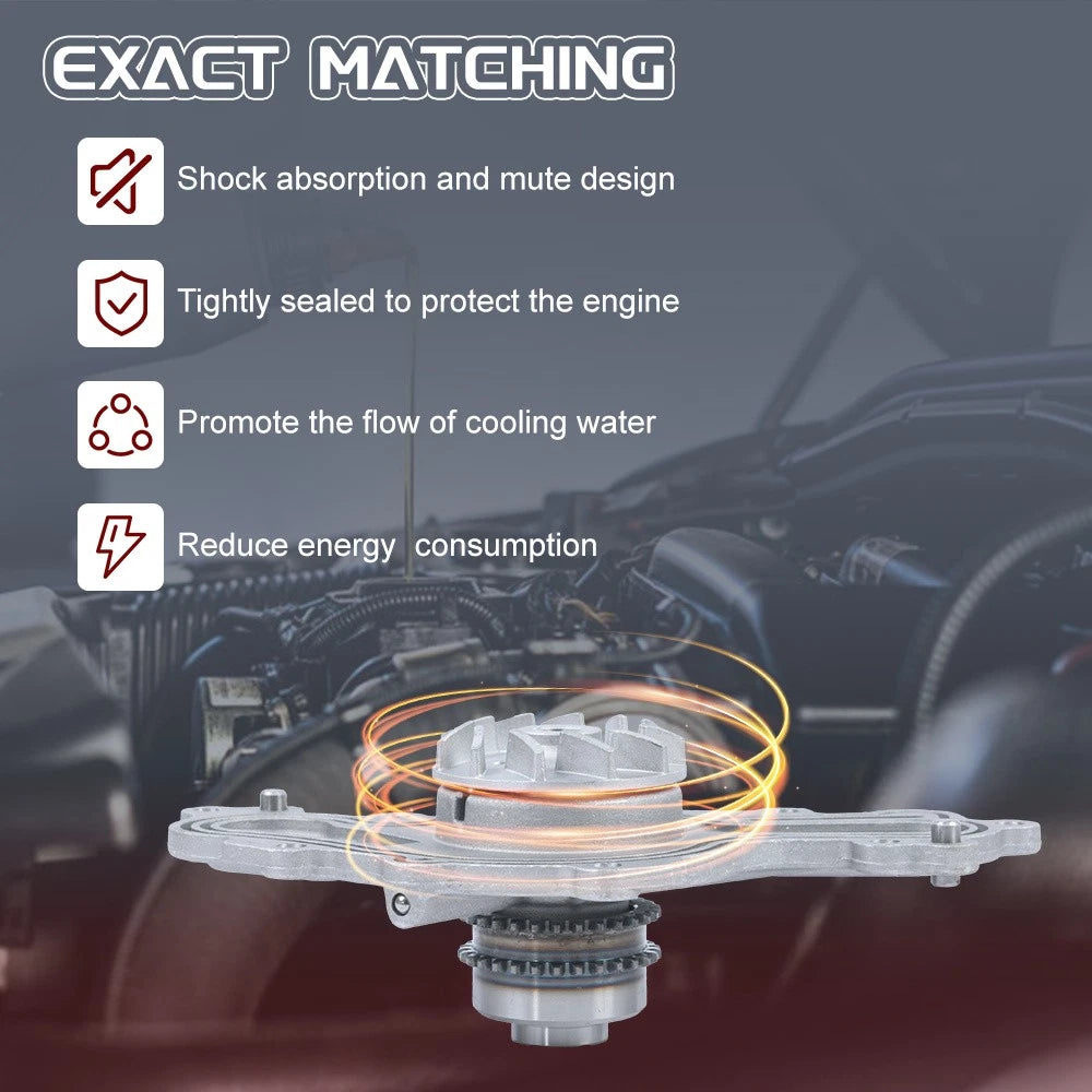 Water Pump for Edge Explorer Flex Taurus MKS MKT MKX (2012–2019) 125-3310, AW6348