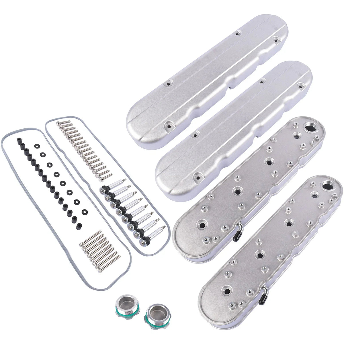Aluminum Valve Covers with Coil Mounts for Chevy Small Block V8 (2000–2023)
