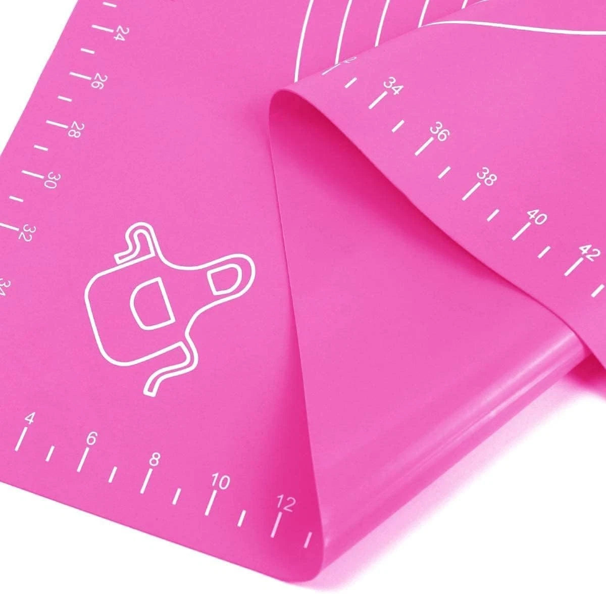 Non Stick Silicone Baking Mat 25" x 18" for Rolling Dough (Pink)