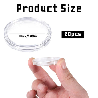 20X 38mm Acrylic Coin Holders for Morgan Silver Dollar