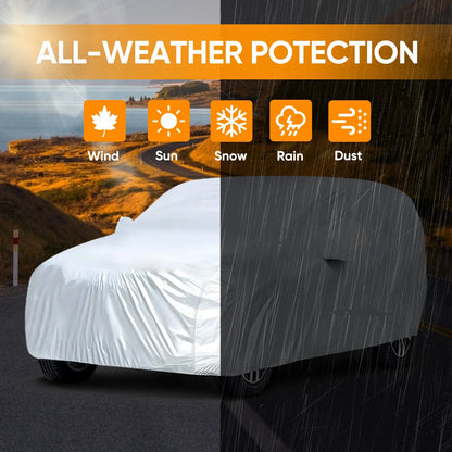 XXXL Waterproof Car Cover for SUV (Fits 228'' Black)