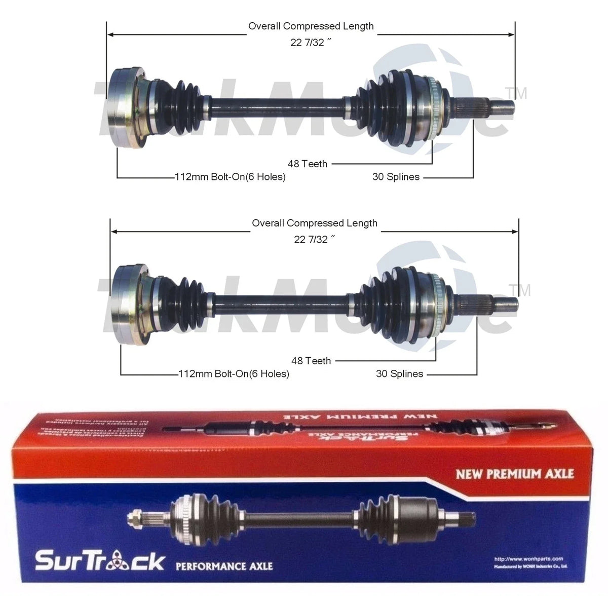 Set of 2 Front CV Axle Shafts for Lexus RX300 (1999)